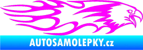 Samolepka Animal flames 026 pravá orel Fluorescentní růžová