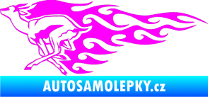 Samolepka Animal flames 092 levá antilopa Fluorescentní růžová