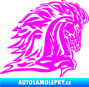Samolepka Animal flames 101 pravá kůň Fluorescentní růžová