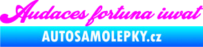 Samolepka Audaces fortuna iuvat nápis odvážnému štěstí přeje Fluorescentní růžová