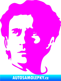Samolepka Silueta Ayrton Senna levá Fluorescentní růžová