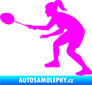 Samolepka Badminton 003 levá Fluorescentní růžová