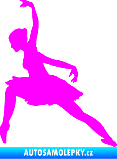 Samolepka Baletka 007 levá Fluorescentní růžová