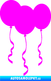 Samolepka Balonky Fluorescentní růžová