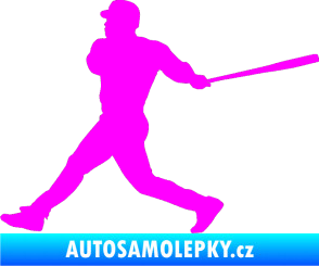 Samolepka Baseball 002 levá Fluorescentní růžová