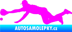 Samolepka Baseball 015 levá Fluorescentní růžová