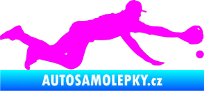 Samolepka Baseball 015 pravá Fluorescentní růžová