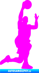 Samolepka Basketbal 005 pravá Fluorescentní růžová