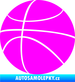 Samolepka Basketbalový míč 001 Fluorescentní růžová