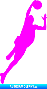 Samolepka Basketbal 003 pravá Fluorescentní růžová