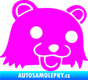 Samolepka Bear pravá Fluorescentní růžová