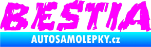 Samolepka Bestia Fluorescentní růžová