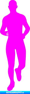 Samolepka Běžec 002 levá Fluorescentní růžová