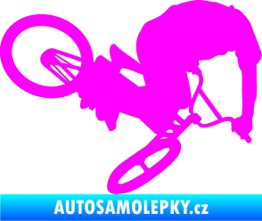 Samolepka Biker 001 pravá Fluorescentní růžová