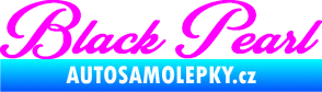 Samolepka Black pearl nápis Fluorescentní růžová