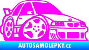 Samolepka BMW e30 karikatura pravá Fluorescentní růžová