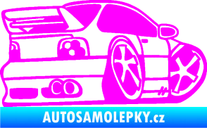 Samolepka BMW e46 karikatura pravá Fluorescentní růžová