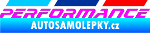 Samolepka BMW M Performance nad sebou Fluorescentní růžová