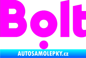 Samolepka Bolt - taxi Fluorescentní růžová