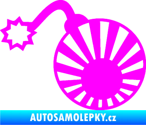 Samolepka Bomba 006 JDM levá Fluorescentní růžová
