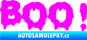 Samolepka Boo! Fluorescentní růžová