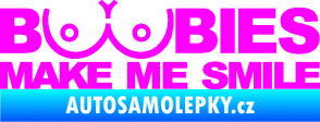 Samolepka Boobies 002  Fluorescentní růžová