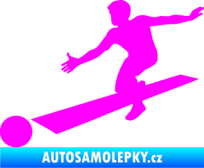 Samolepka Bowling 001 levá Fluorescentní růžová