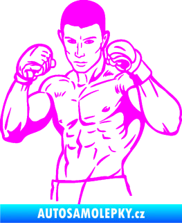 Samolepka Boxer 003 levá Fluorescentní růžová