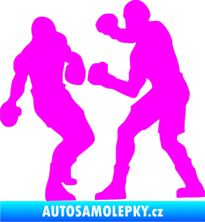 Samolepka Boxeři 001 levá Fluorescentní růžová