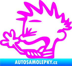 Samolepka Boy tůdle nůdle levá Fluorescentní růžová
