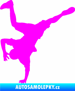 Samolepka Breakdance 001 levá Fluorescentní růžová