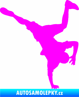 Samolepka Breakdance 001 pravá Fluorescentní růžová