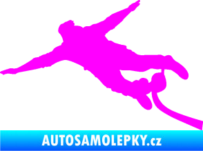 Samolepka Bungee jumping 001 levá Fluorescentní růžová