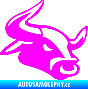 Samolepka Býk 001 pravá Fluorescentní růžová