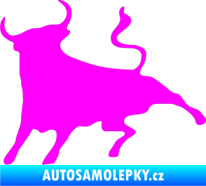 Samolepka Býk 002 levá Fluorescentní růžová