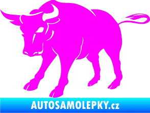 Samolepka Býk 004 levá Fluorescentní růžová