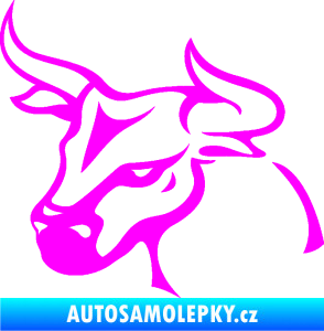 Samolepka Býk 005 levá Fluorescentní růžová