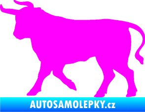 Samolepka Býk 011 levá Fluorescentní růžová