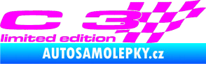 Samolepka C3 limited edition pravá Fluorescentní růžová