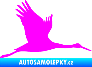 Samolepka Čáp 002 pravá Fluorescentní růžová