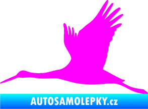 Samolepka Čáp 002 levá Fluorescentní růžová