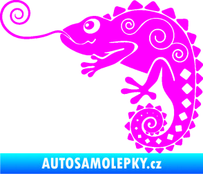 Samolepka Chameleon 004 levá Fluorescentní růžová