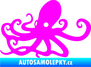 Samolepka Chobotnice 001 levá Fluorescentní růžová