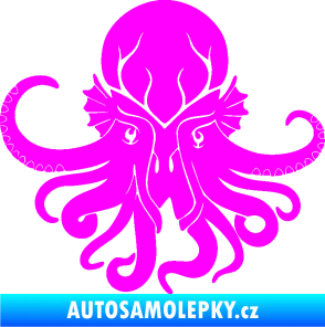Samolepka Chobotnice 002 levá Fluorescentní růžová