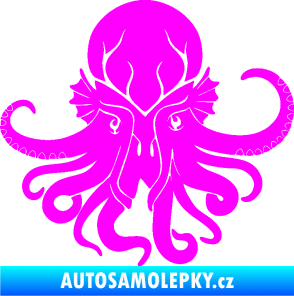 Samolepka Chobotnice 002 pravá Fluorescentní růžová