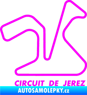 Samolepka Okruh Circuito de Jerez Fluorescentní růžová