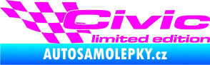 Samolepka Civic limited edition levá Fluorescentní růžová