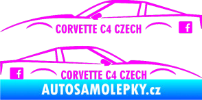 Samolepka Corvette C4 FB Fluorescentní růžová