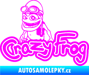 Samolepka Crazy frog 002 žabák Fluorescentní růžová