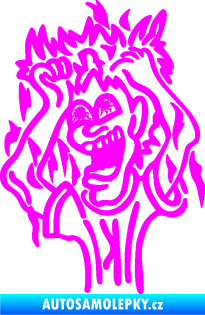 Samolepka Crazy man levá Fluorescentní růžová